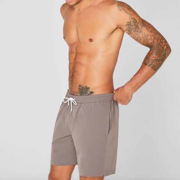 Bo Solid Swim Trunks - Brand New - NEVER WORN - Smoke